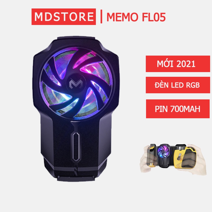 MỚI 2021 | Quạt tản nhiệt Memo FL05, thiết kế nhỏ gọn làm mát nhanh, đèn led RGB cực ngầu