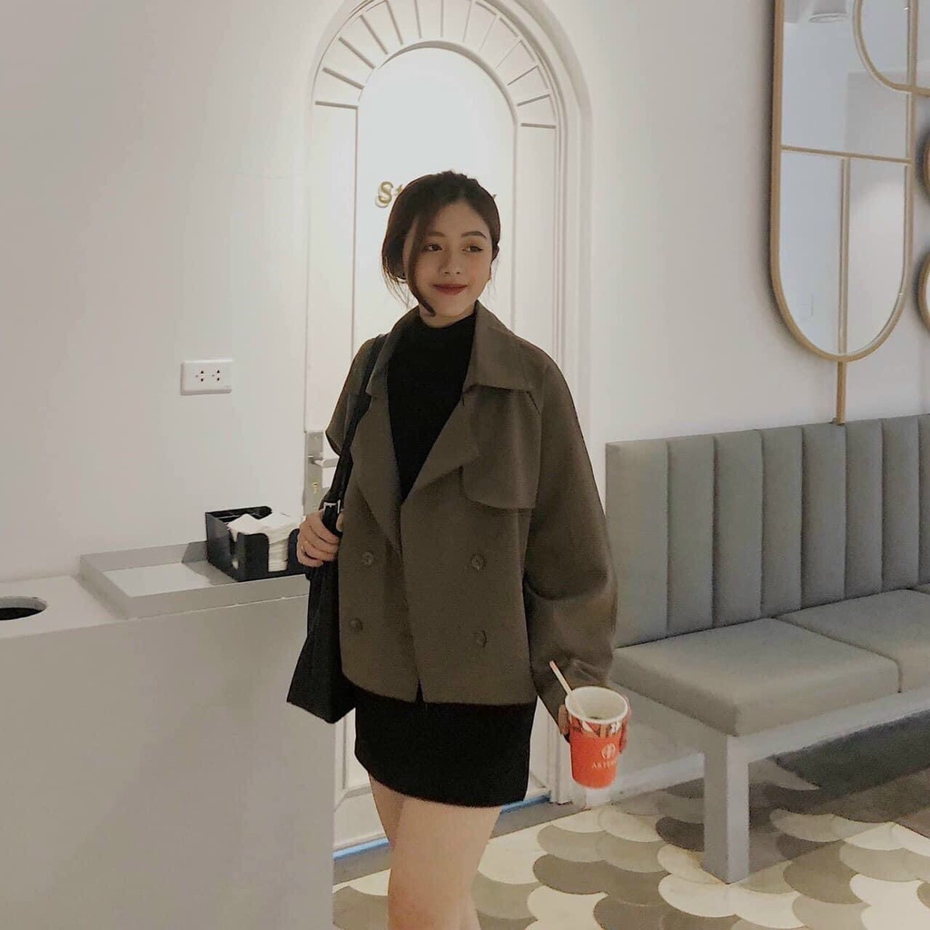 Áo khoác măng tô kaki 2 lớp hàng đẹp