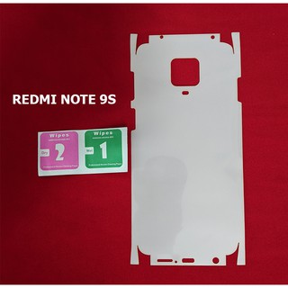 Miếng film dán PPF loại xịn phủ full 99% lưng viền Redmi Note 9S