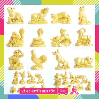 Tượng 12 con giáp nhũ vàng hộ mệnh may mắn tài lộc