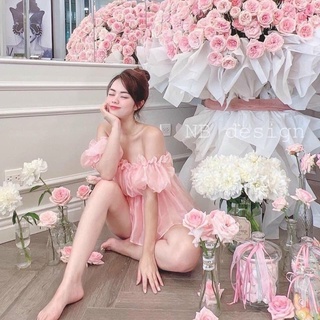 Áo kiểu cổ vuông nhún eo I045 cho nữ siêu trẻ trung và gợi cảm