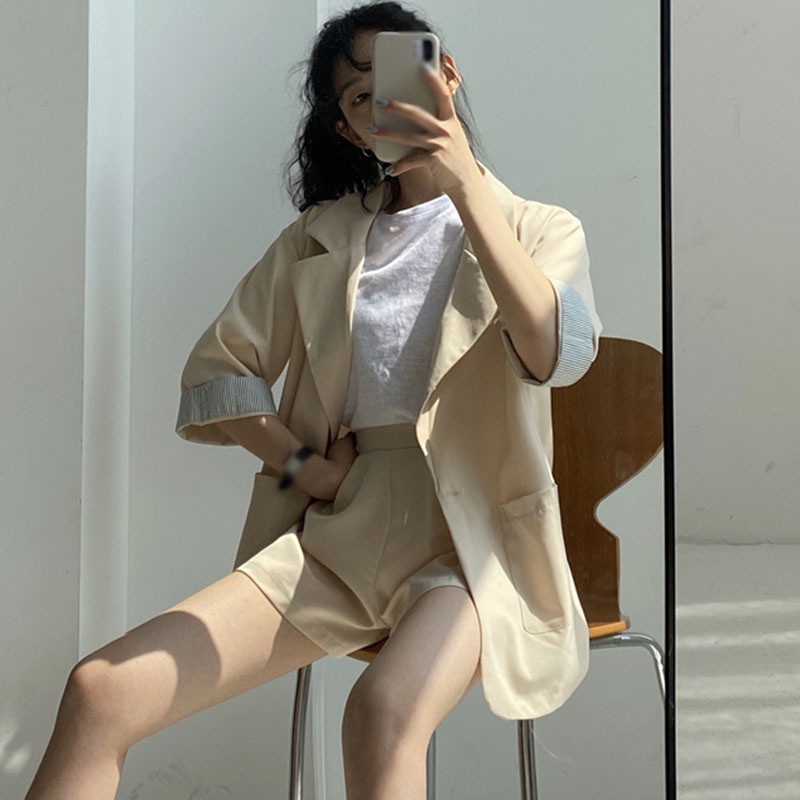 Áo Khoác Nữ Tay Dài Kẻ Sọc Thời Trang Thanh Lịch