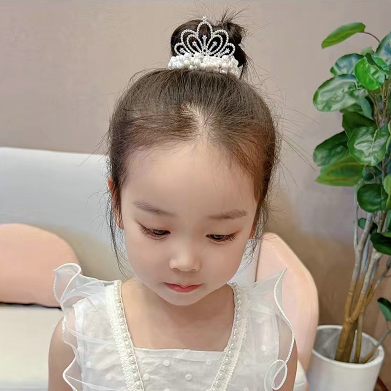 Dây Buộc Tóc Cao Su Đính Hoa Ngọc Trai Nhỏ Xinh Xắn Thời Trang Hàn Quốc Mới Cho Bé Gái XWNYDER