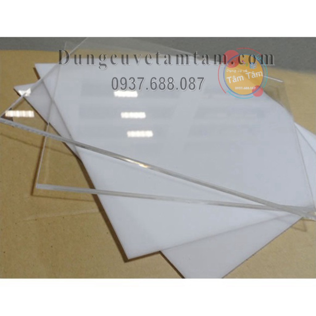[ TÂM TÂM ]-Mica Trong dày 1.3mm, 2mm khổ 20x30cm A4, 30x40cm A3 -Mô Hình