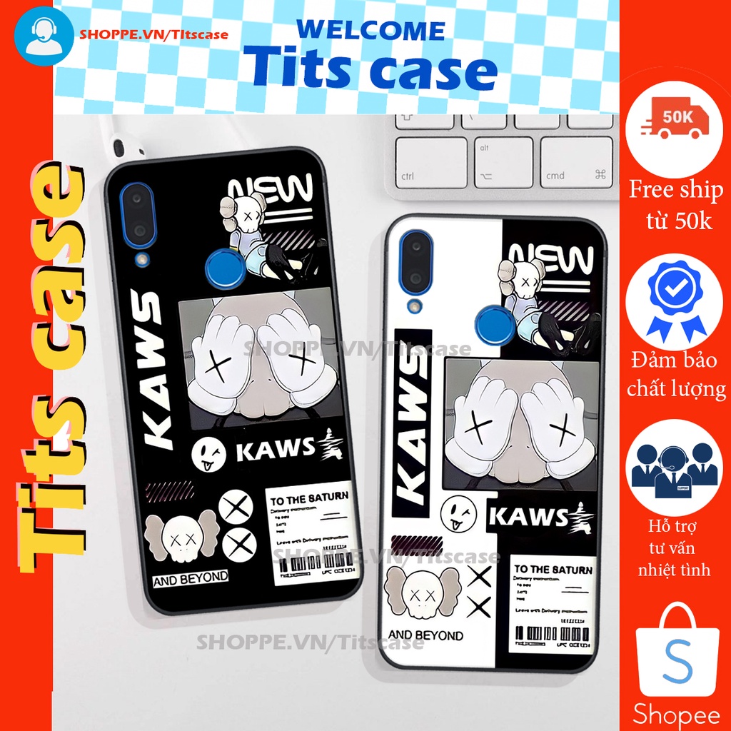 Ốp lưng Huawei NOVA 3E / NOVA 3I / P20 LITE  in hình GẤU KAWS- BE@R COOL-CỰC XINH-RẺ-BỂN -ĐẸP