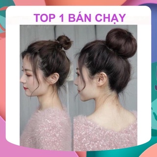 [HÀNG SIÊU CẤP] TÓC GIẢ BÚI DÀNH CHO NỮ/ BÚI CỦ TỎI TRÒN NHIỀU MÀU