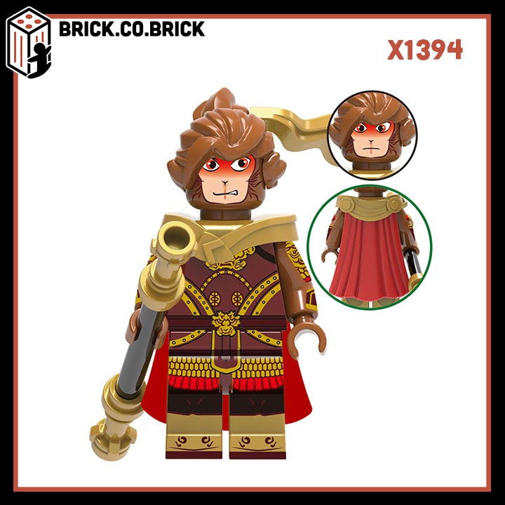 X0274 - Đồ chơi lắp ráp minifigure và non lego các nhân vật lego Natra,Tôn ngộ không,Thanh xà Bạch xà-nhân vật Tây du kí