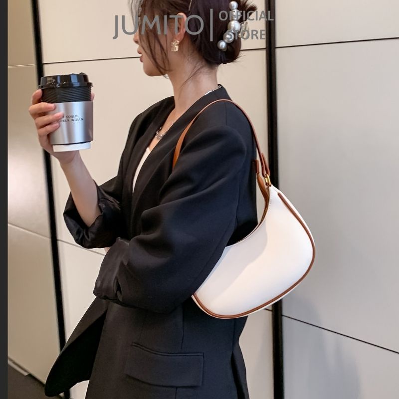 Túi xách nữ kẹp nách cầm tay vitage da trơn siêu xinh JUMITO T1.026.DE
