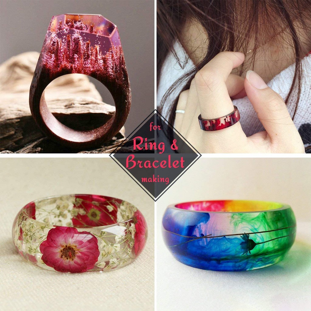 Bộ 1KG Keo Resin Uv Clear Làm Mặt Dây Trang Sức,Vòng Tay,Thủ Công Handmade DIY