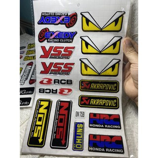 BỘ 16 TEM 3 MẮT - TEM LOGO DECAL - TEM NỔI