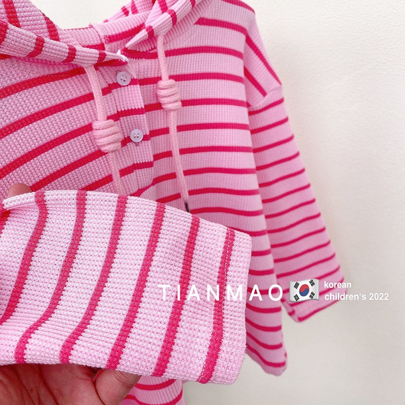 Set Đồ 2 Món Gồm Áo Sweater Kẻ Sọc Và Quần Dài Thời Trang Hàn Quốc Mới Cho Bé Gái