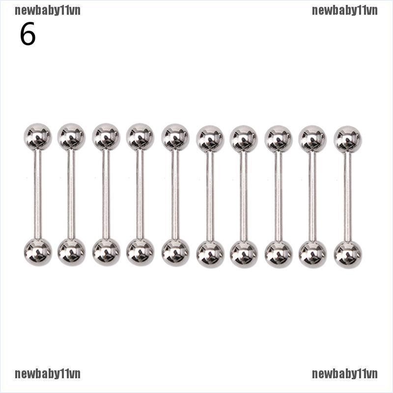 Bộ 10 Khuyên Cơ Thể BằNg ThéP Không Gỉ