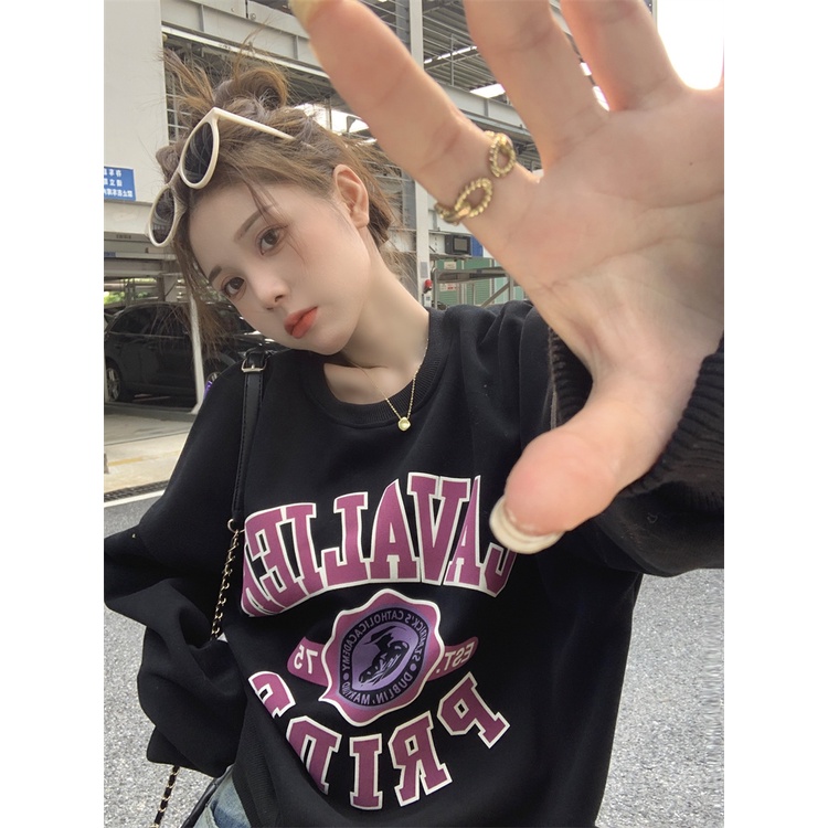 Áo sweater Dáng Rộng Phong Cách retro Mỹ Thời Trang Cho Nữ