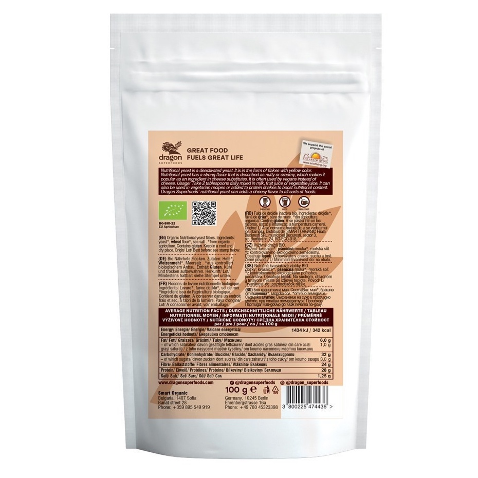 Men dinh dưỡng hữu cơ  100gr - Dragon Superfoods