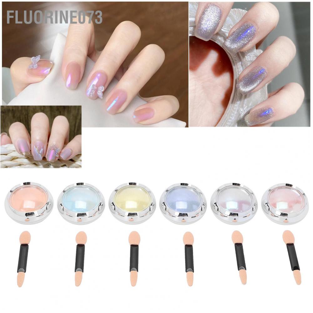 [Hàng mới về] 6 Dụng cụ bột màu trang trí làm móng tay nghệ thuật