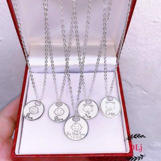 Dây chuyền bạc ta khắc tên cho bé yêu