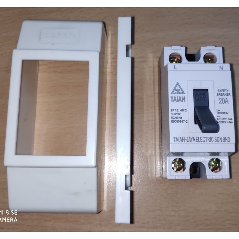 Cầu dao an toàn aptomat cóc CB cóc 2P 10A 15A 20A 30A 40A TAIAN Malaysia nhập khẩu chính hãng