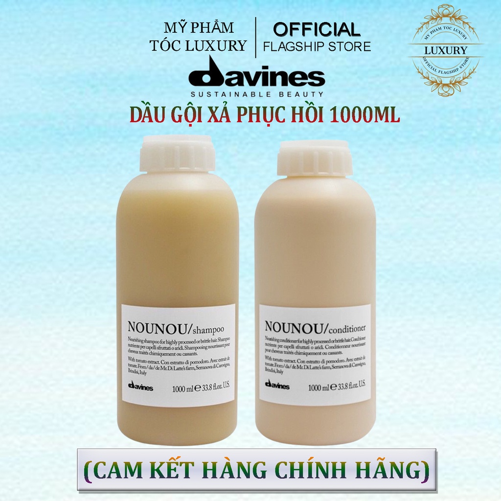 Dầu gội xả DAVINES NOUNOU phục hồi tóc 1000ML