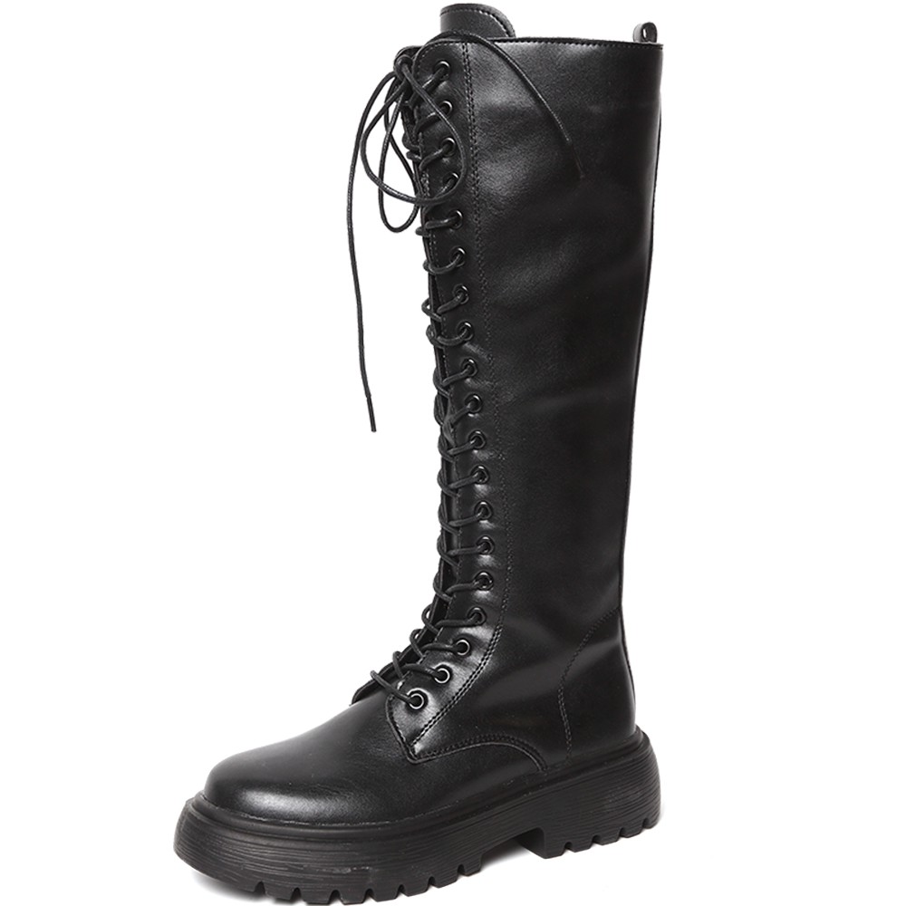 Boot da đùi đế cao 5cm đan nhiều dây thời trang Hàn Quốc (Video) | BigBuy360 - bigbuy360.vn