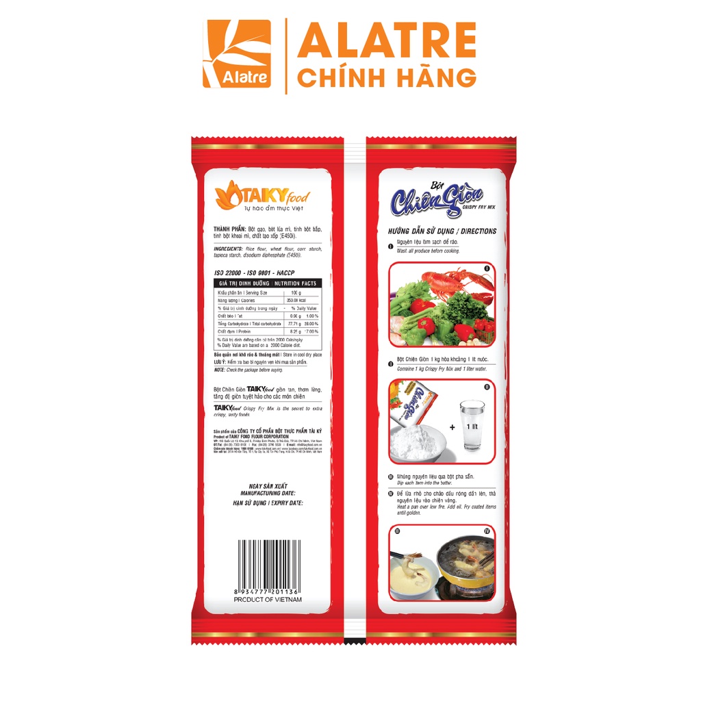 150g Bột Chiên Giòn Đỏ TÀI KÝ FOOD - Date mới nhất!