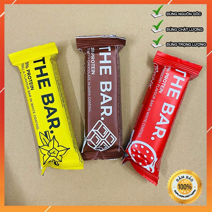 Thanh PROTEIN BAR THE BAR Ostrovit - Bữa ăn phụ hoàn hảo, tiện lợi, ăn kiêng, hương vị tuyệt vời, chính hãng 100% Ba Lan