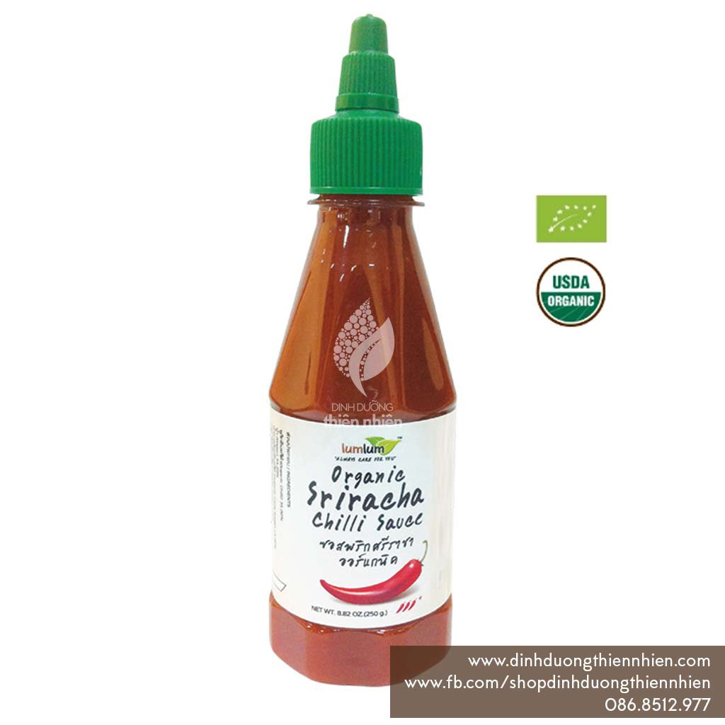 Tương Ớt Sriracha Hữu Cơ LumLum Organic Chilli Sauce Lum Lum, 250g
