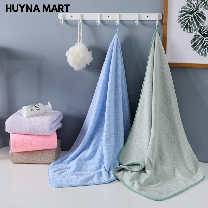 Khăn Tắm Hàn Quốc Cỡ Lớn Cao Cấp Huyna Mart Siêu Mềm Mịn Thấm Hút Khổ 70cm x 140cm NT02