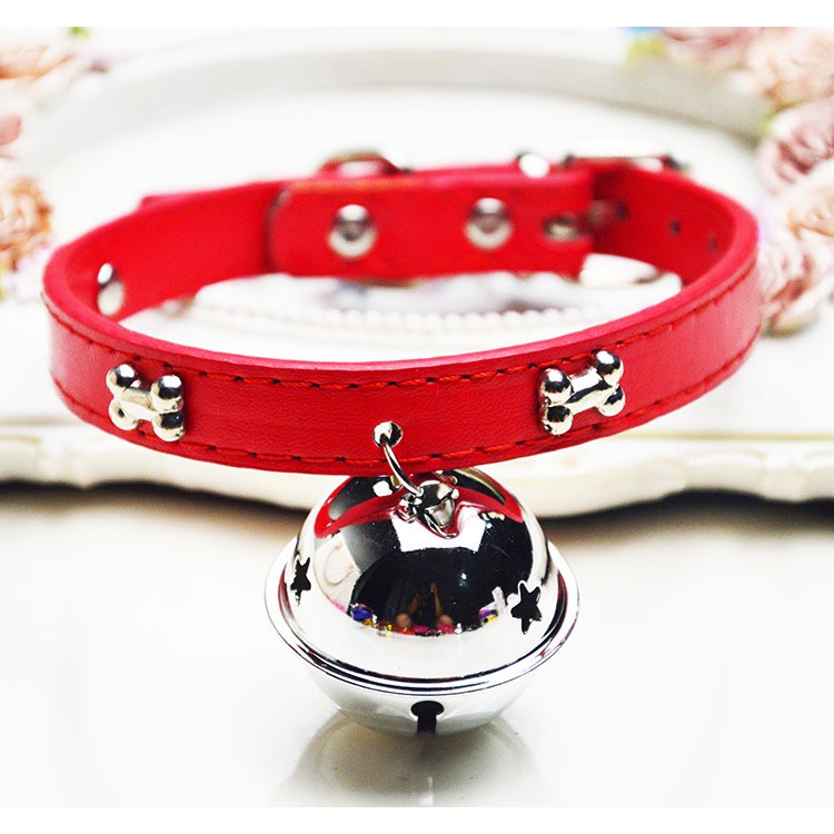 Vòng Cổ Bằng Da 27Cm Có Chuông Cho Thú Cưng