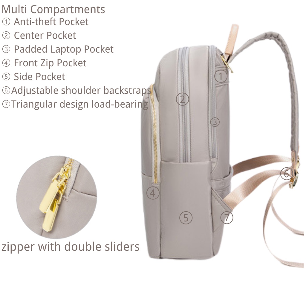 Túi Đựng laptop 14 inch Bằng Vải oxford Chống Nước Chống Trộm Sức Chứa Lớn Cho Nữ