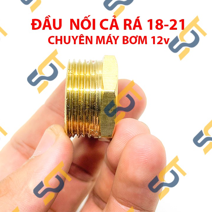 [HÀNG ĐỘC QUYỀN] Đầu nối máy bơm mini, cả rá 18-21, đầu nối 18-21 nối ren nhựa máy bơm mini 12v, CHUYÊN LẮP MÁY BƠM 12V