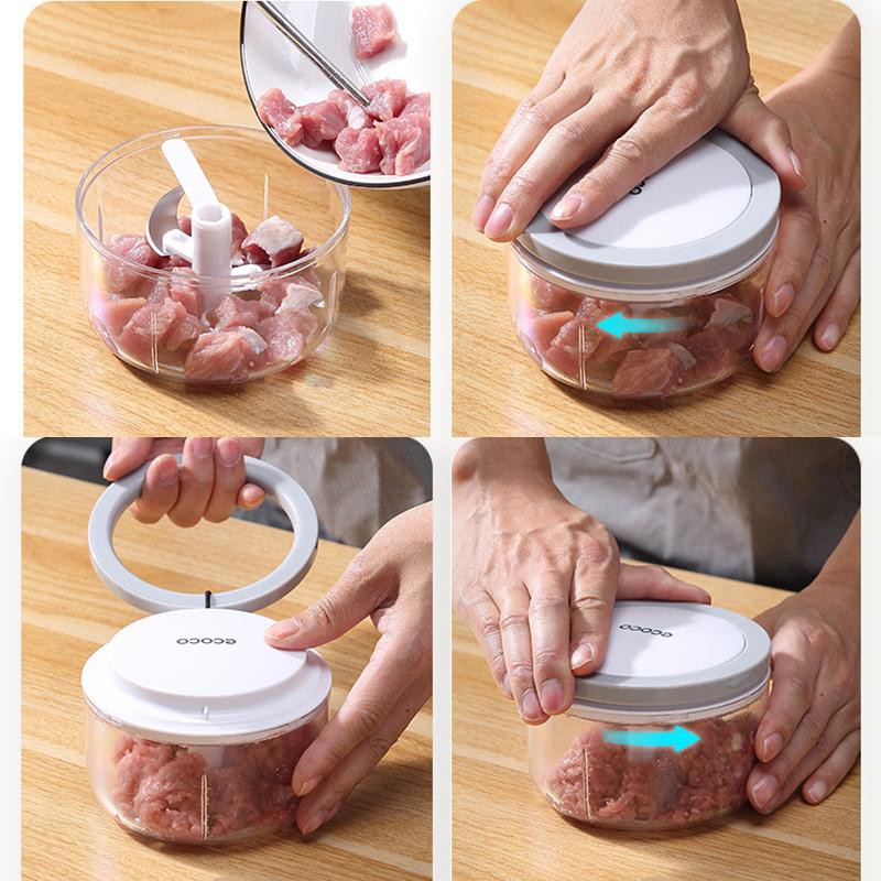 Máy xay tỏi ớt,Dụng cụ băm rau củ quả,Dụng cụ hỗ trợ nấu ăn ecoco 500ml