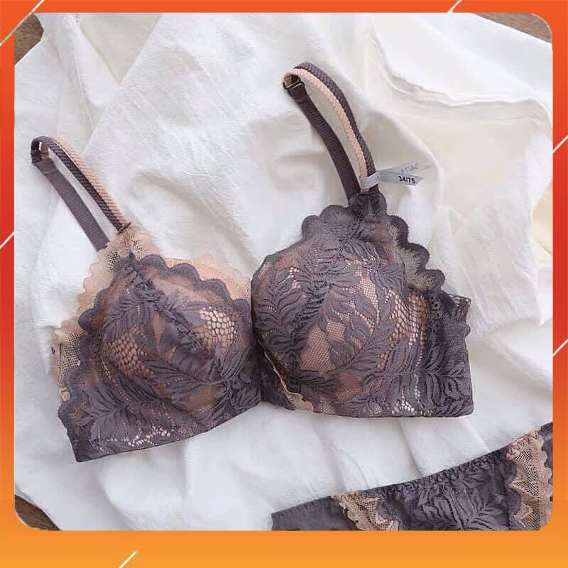 Set bộ đồ lót nữ ren cao cấp áo không gọng cup chéo, đệm mút siêu mềm nâng đẩy tối đa. Mã B19020