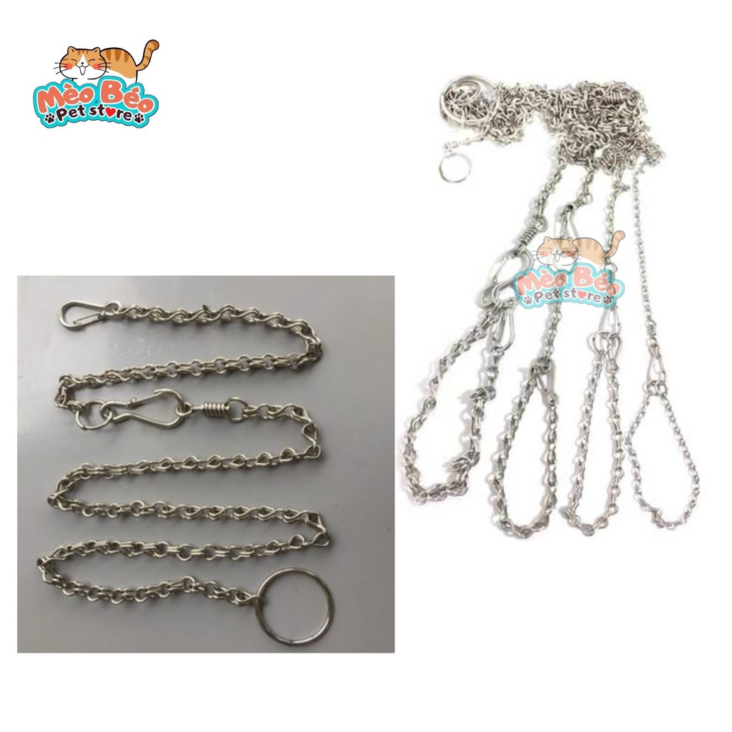 Dây xích inox kèm vòng cổ cho chó mèo