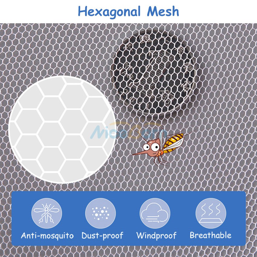 Lưới Chống Muỗi Siêu Mịn Bảo Vệ Xe Đẩy Em Bé An Toàn