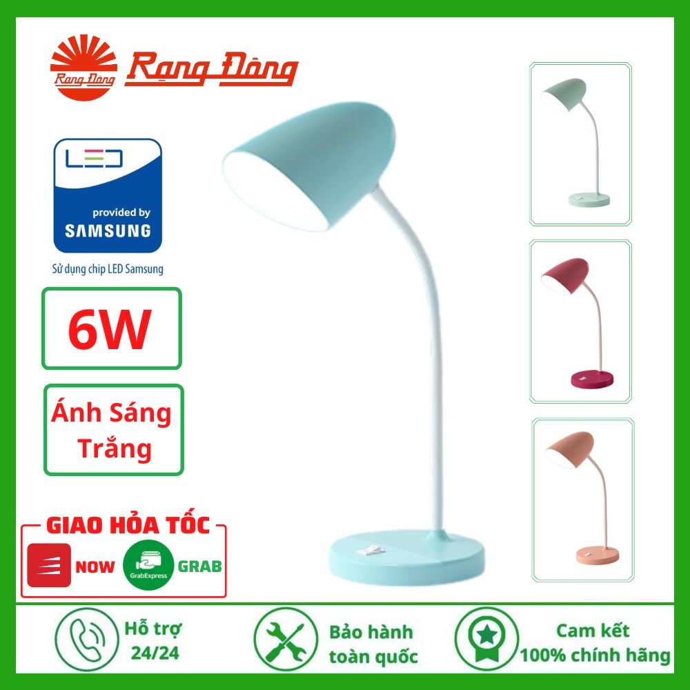 Đèn học bàn chống cận RL 38 Rạng Đông 6W - Đèn bàn RD-RL-38.LED kèm bóng đèn chip led - Bảo Hành 2 Năm