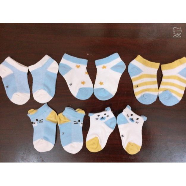 Sét 5 Đôi Tất Lưới hình Kids Sock / Pony Kids thu đông cho bé sơ sinh 0-20 tháng