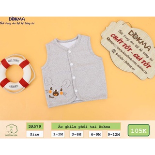 Áo gile nỉ 2 lớp Dokma 1-24M phối tai DA579