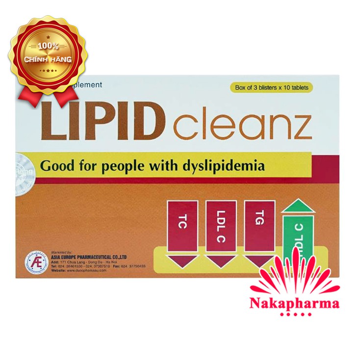 ✅ [KÈM QUÀ] Lipid Cleanz - Giảm cholesterol trong máu, ngừa xơ vữa động mạch, rối loạn lipid máu - LipidCleanz