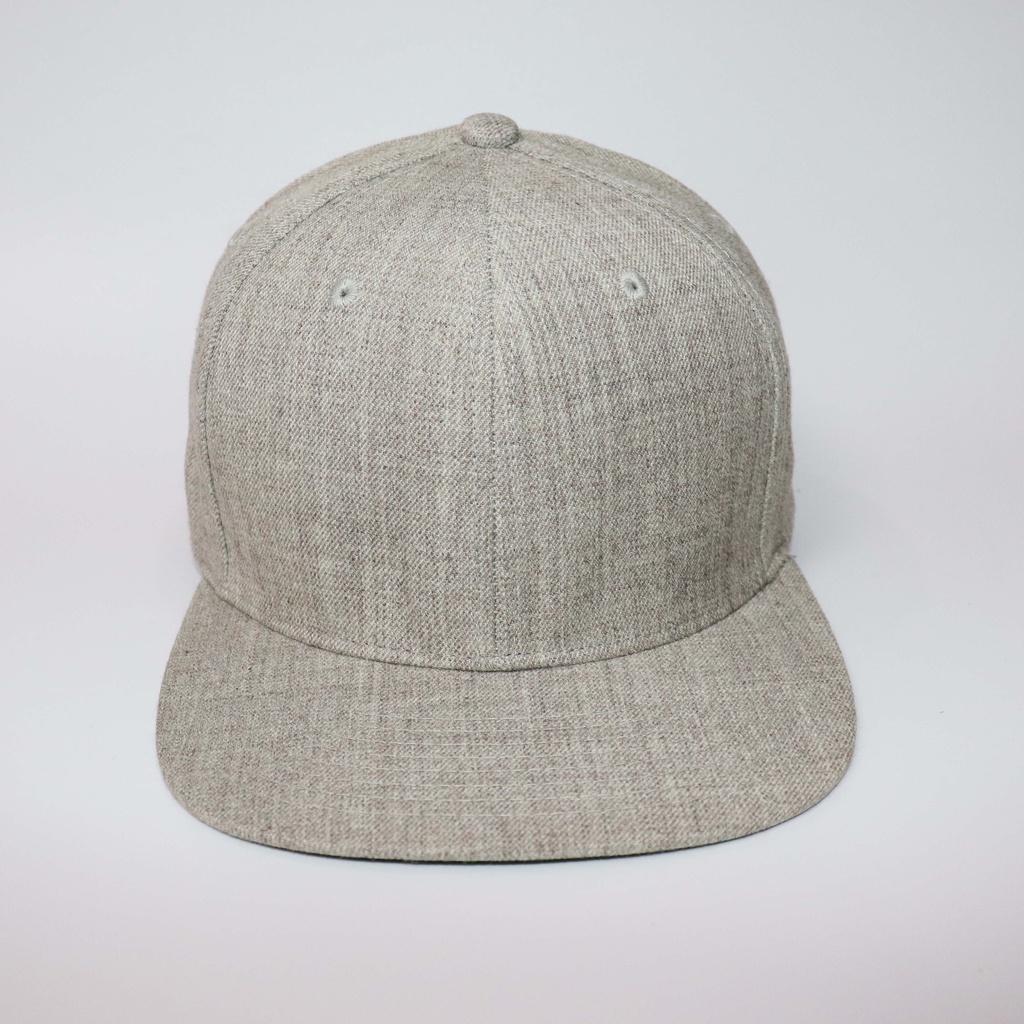 Nón NHS Snapback Full Xám Cho Nam Trơn005