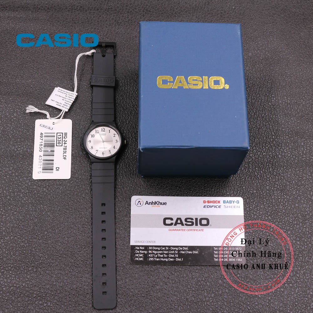 Đồng hồ Unisex Casio MQ-24-7B3LDF dây nhựa