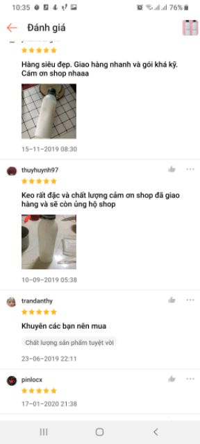 Keo sữa ATM chai 350ml làm SLIME