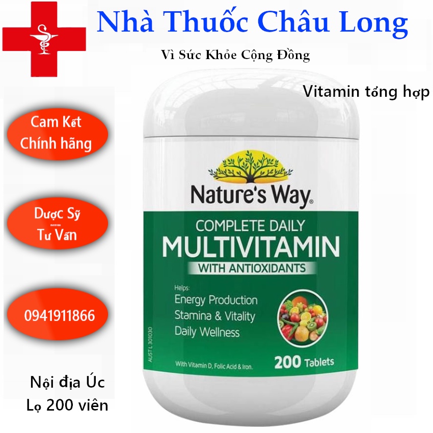 Nature’s Way Complete Daily Multivitamin - 200 Viên - Tăng đề kháng , bồi bổ sức khỏe