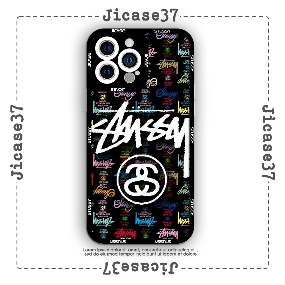 Ốp lưng iphone cạnh vuông Jicase Stussy Graffiti hiphop 6plus/6s/6splus/7/7plus/8/8plus/x/xs/11/12/pro/max/plus/promax