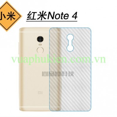 Dán carbon xiaomi note4 ( tặng ốp silicon )
