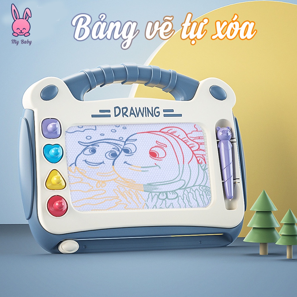 Bảng Vẽ Tự Xóa Thông Minh Nhiều Màu Sắc, Dễ Dàng Mang Theo, Tự Do Sáng Tạo Cho Bé, Mybaby