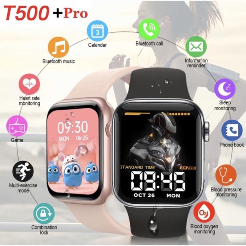 Đồng hồ thông minh T500 + PRO BẢN CAO CẤP đa chức năng, kết nối dễ dàng siêu nhanh trên điện thoại
