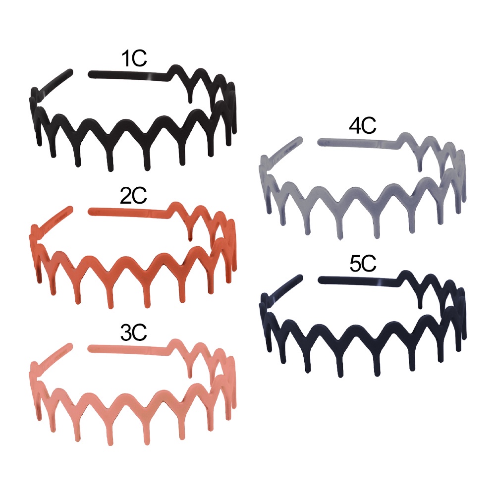 Băng Đô Cài Tóc Bằng Resin Mặt Nhám Màu Trơn Chống Trượt Thời Trang Cho Nữ