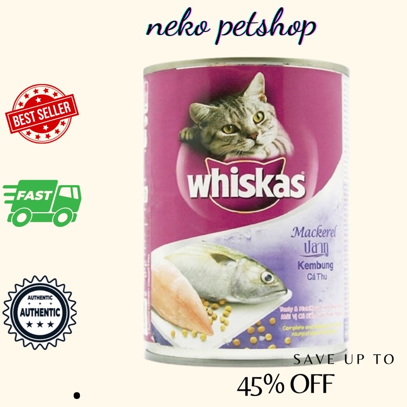 pate whiskas lon cá thu và cá biển lon 400g