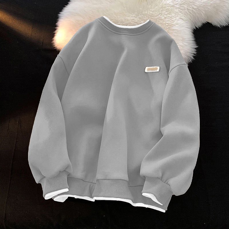 Áo sweater nỉ unisex - áo nỉ nam nữ cổ tròn from rộng logo thêu