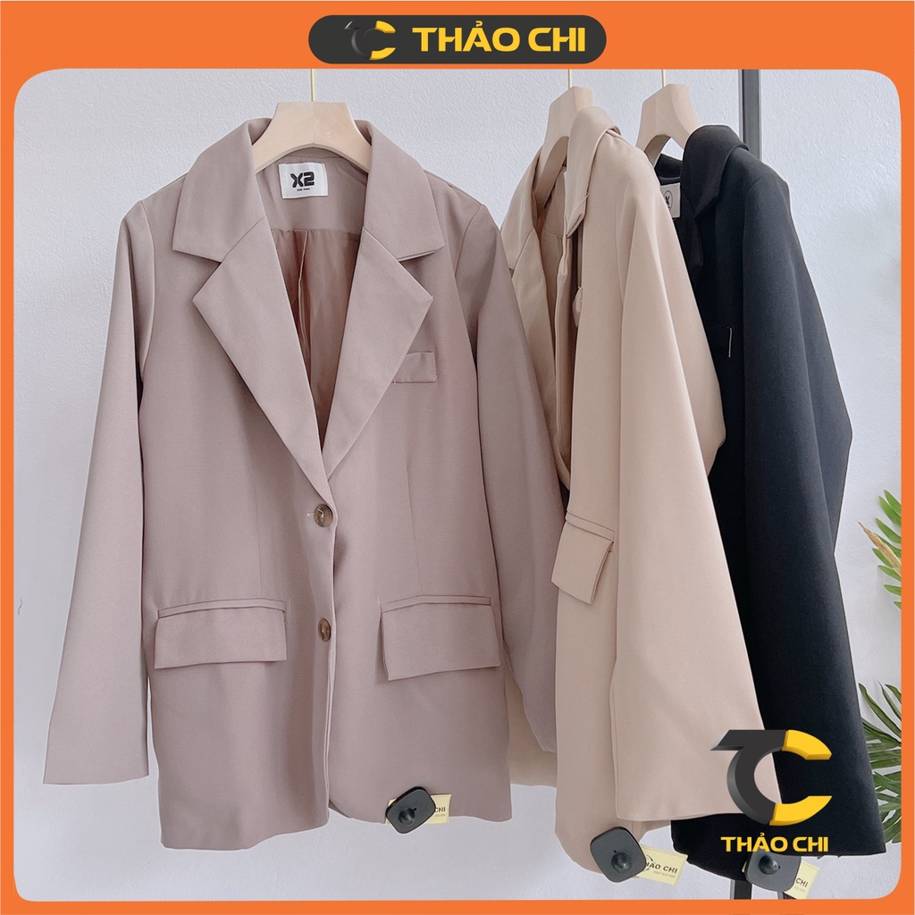 Áo khoác Blazer nữ chất tuyết mưa, áo khoác ves nữ đơn giản, nhẹ nhàng, trẻ trung phong cách Hàn Quốc